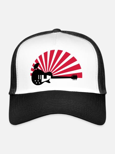 gitarre - Casquette trucker  - blanc/noir - Devant