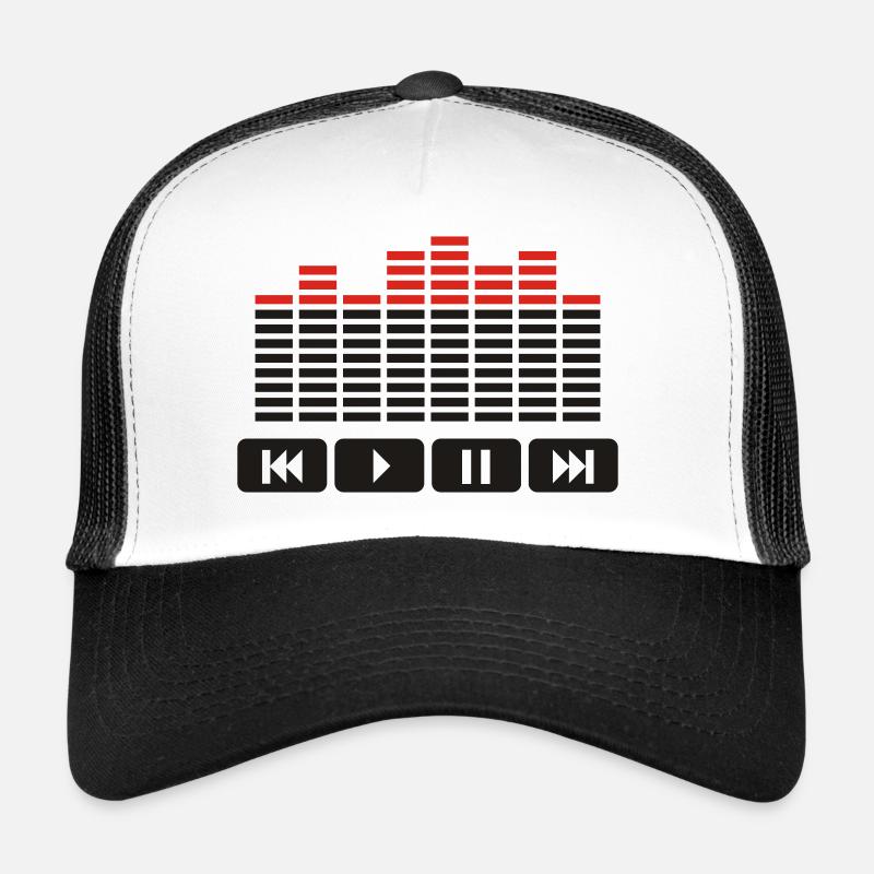 Equalizer audio player dj - Trucker Cap - white/black