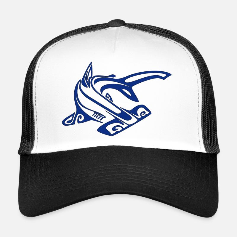 hammer shark blue - Casquette trucker  - blanc/noir
