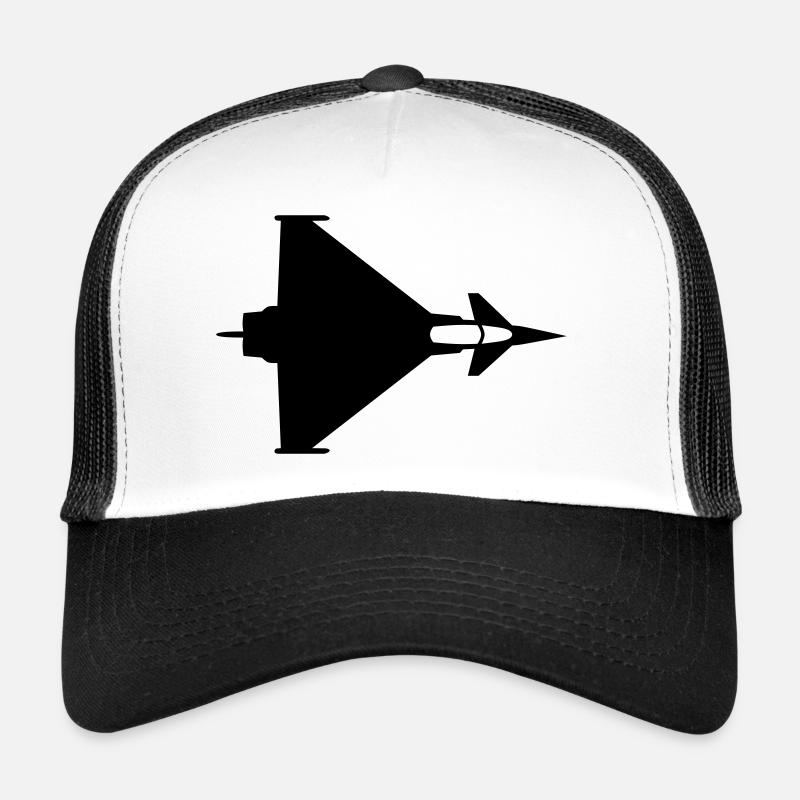 eurofighter_oben - Trucker Cap - Weiß/Schwarz