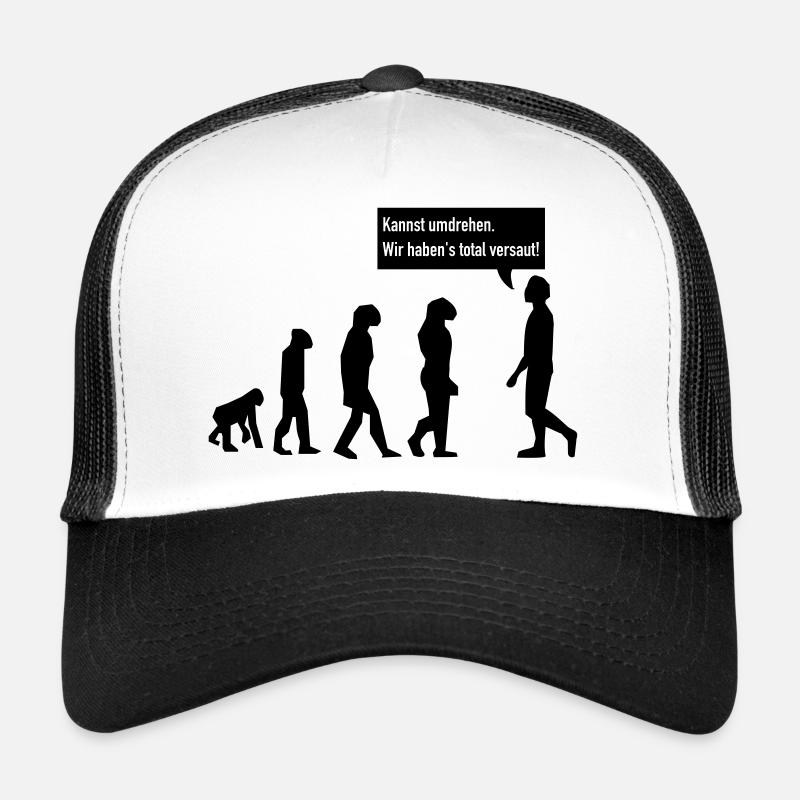 evolution umdrehen - Trucker Cap - Weiß/Schwarz