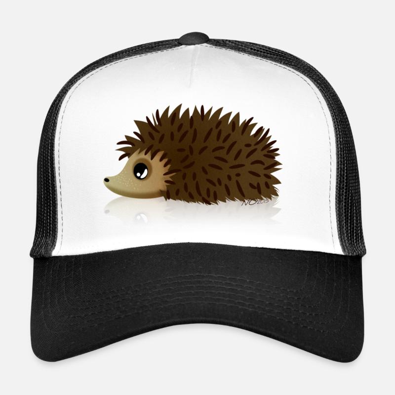 Hérisson - Casquette trucker  - blanc/noir