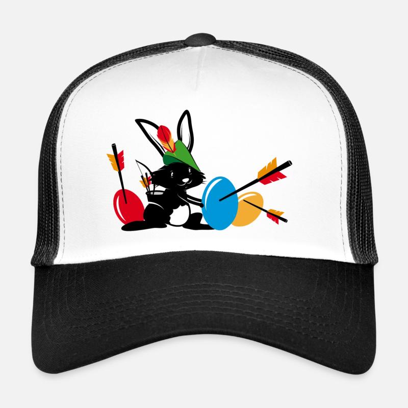 Lapin de Pâques avec un arc et une flèche Casquette trucker 