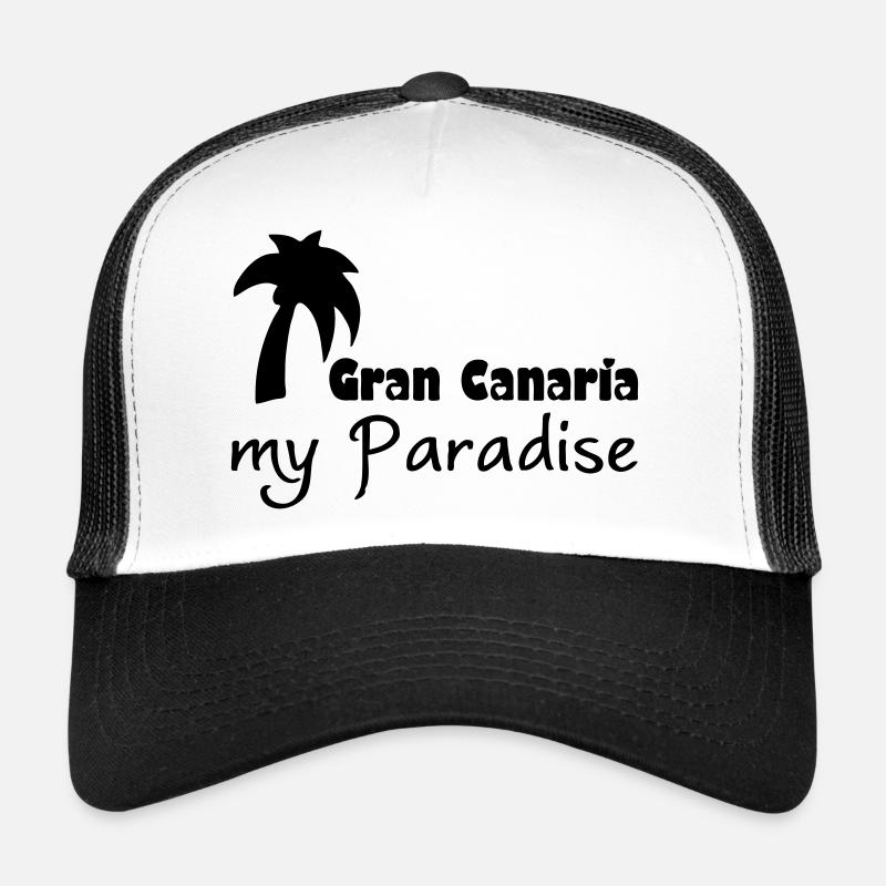 Gran Canaria Paradise Urlaub Geschenk - Trucker Cap - Weiß/Schwarz