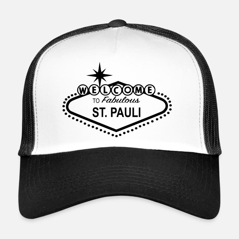 Welcome to St-Pauli - Trucker Cap - Weiß/Schwarz