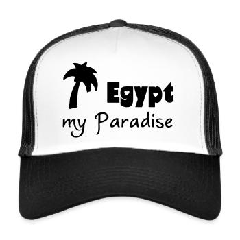 Egypt Paradise Geschenk Ägypten Urlaub - Trucker Cap - Weiß/Schwarz - Vorne