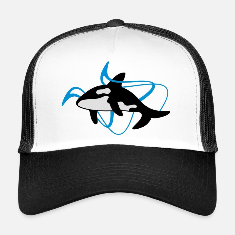 killer whale - Trucker Cap - white/black