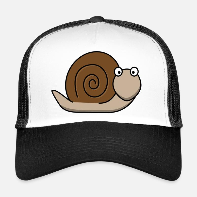 Snail brown - Trucker Cap - white/black