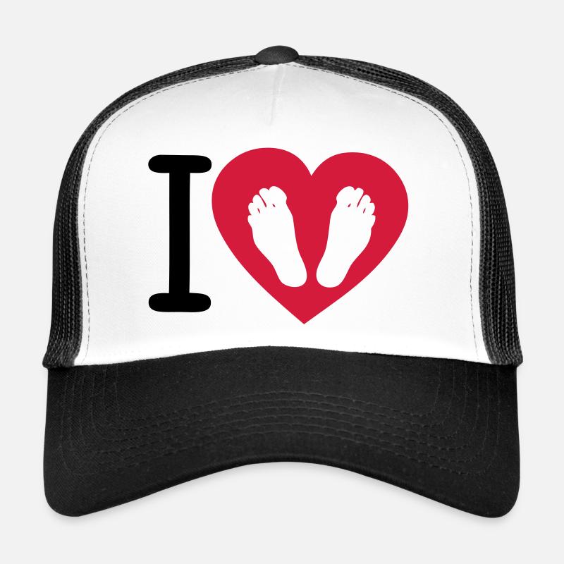 ich liebe, was Sie kühlen Fuß - Trucker Cap - Weiß/Schwarz