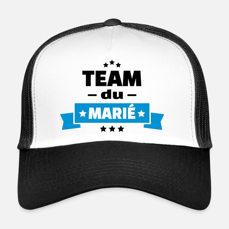 team du marié (vers.15) - Casquette trucker  - blanc/noir