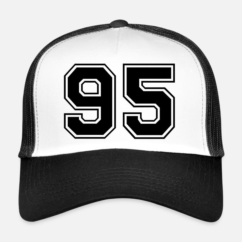 95 - Trucker Cap - Weiß/Schwarz