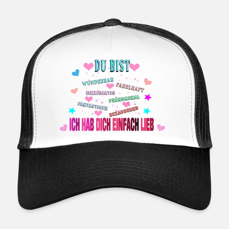 Du bist wunderbar - Trucker Cap - Weiß/Schwarz