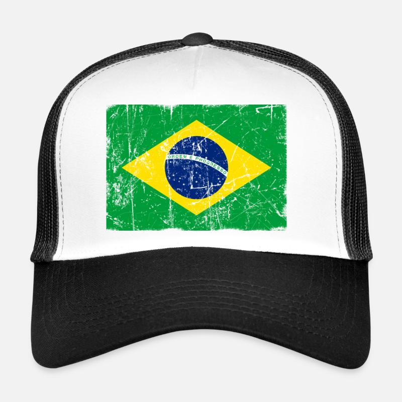 Brazil flag vintage effect Trucker Cap