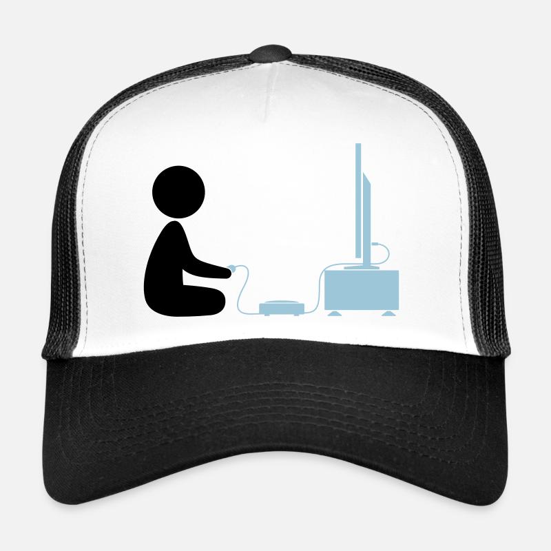 Un garçon joue avec sa console de jeux Casquette trucker 