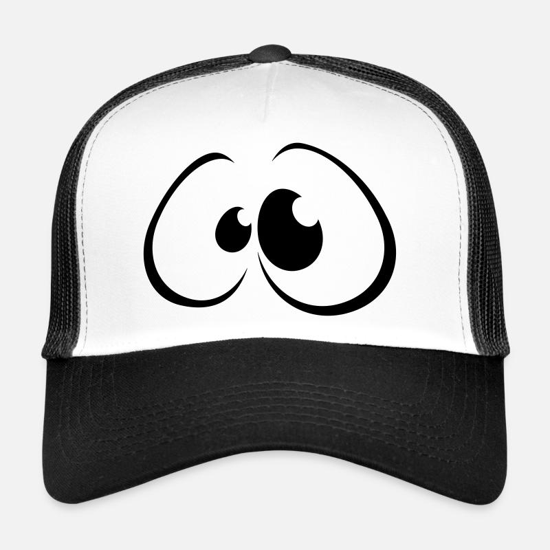 Eyes Design - Trucker Cap - Weiß/Schwarz