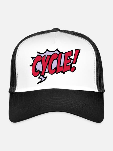 cycle - Casquette trucker  - blanc/noir - Devant
