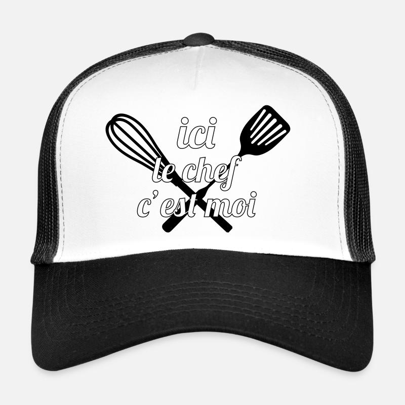 Ici le Chef, c'est moi ! - Trucker Cap - Weiß/Schwarz