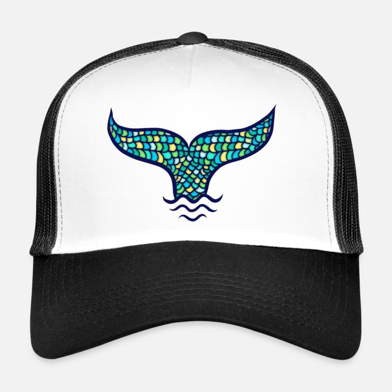 Aileron de rorqual commun de sirène, sirène Casquette trucker 
