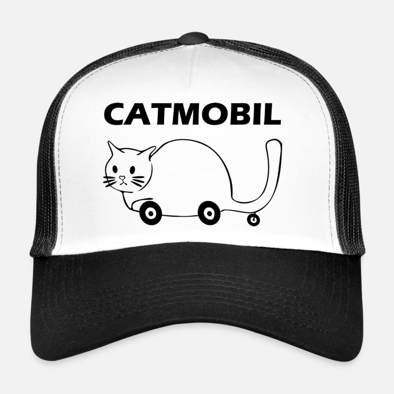 Chat - catmobile - Casquette trucker  - blanc/noir