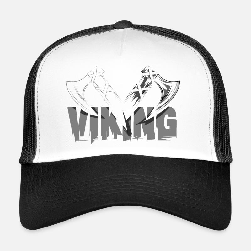 viking axt ax symbol vikings wikinger - Trucker Cap - Weiß/Schwarz