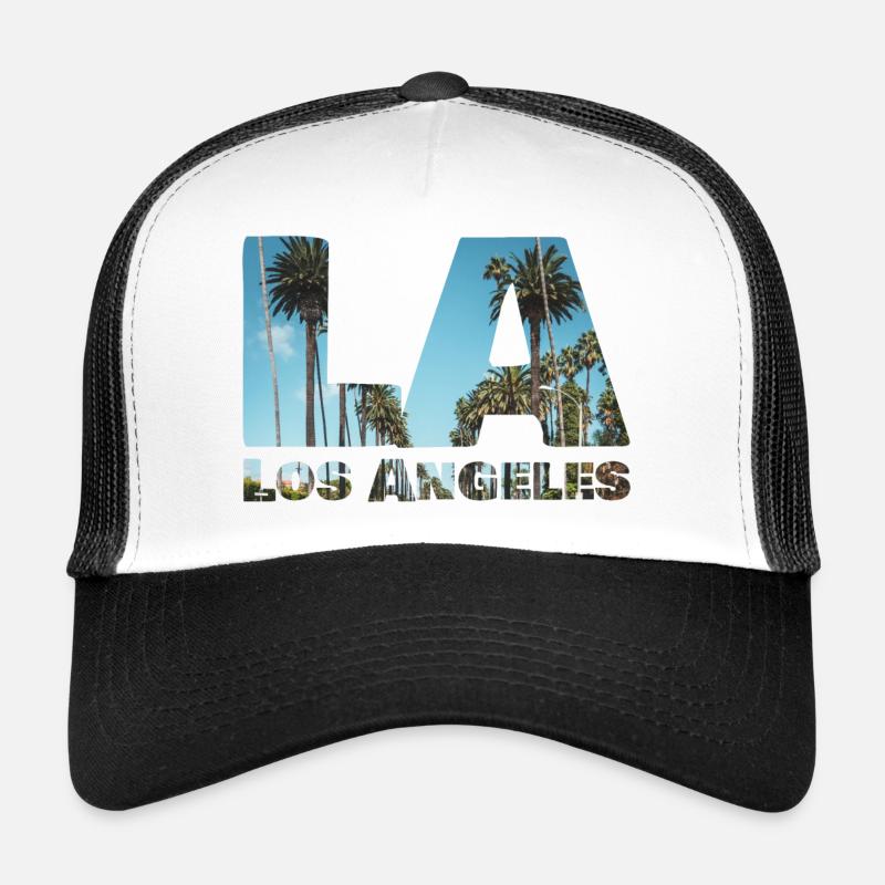 Beverly Hills - Los Angeles - Trucker Cap - Weiß/Schwarz
