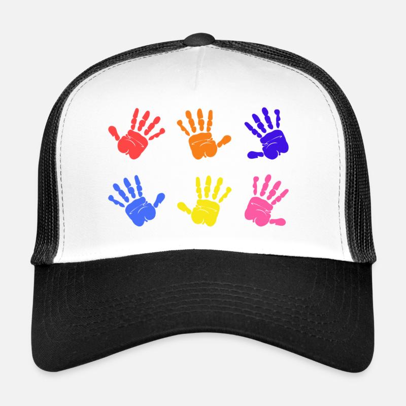 Empreintes de mains sur l’autisme Casquette trucker 