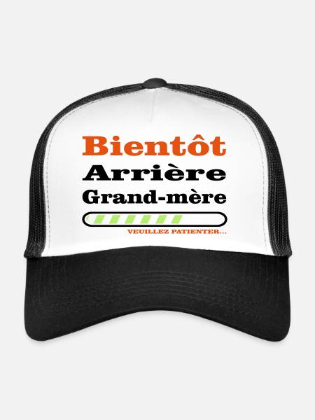 bientot arriere grand mere - Casquette trucker - blanc/noir