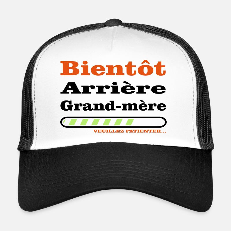 bientot arriere grand mere - Casquette trucker  - blanc/noir