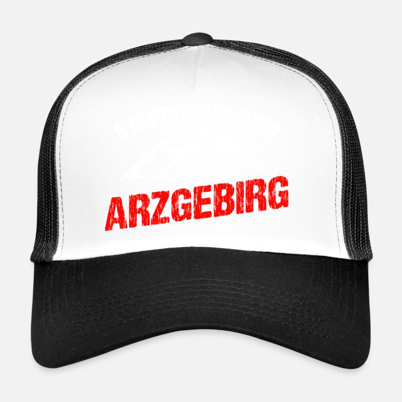 is fei schie hier - Trucker Cap - Weiß/Schwarz