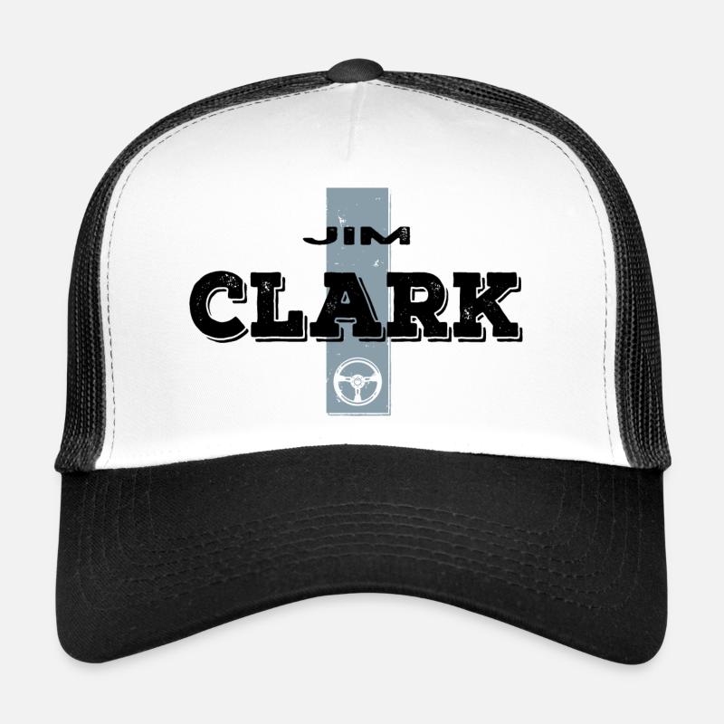 Jim Clark - Trucker Cap - Weiß/Schwarz