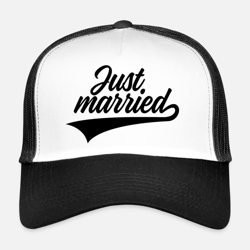 JUST MARRIED - Trucker Cap - white/black