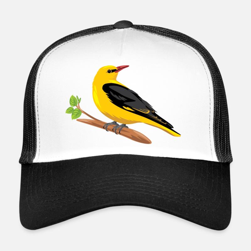 Oriole sits on a branch Trucker Cap