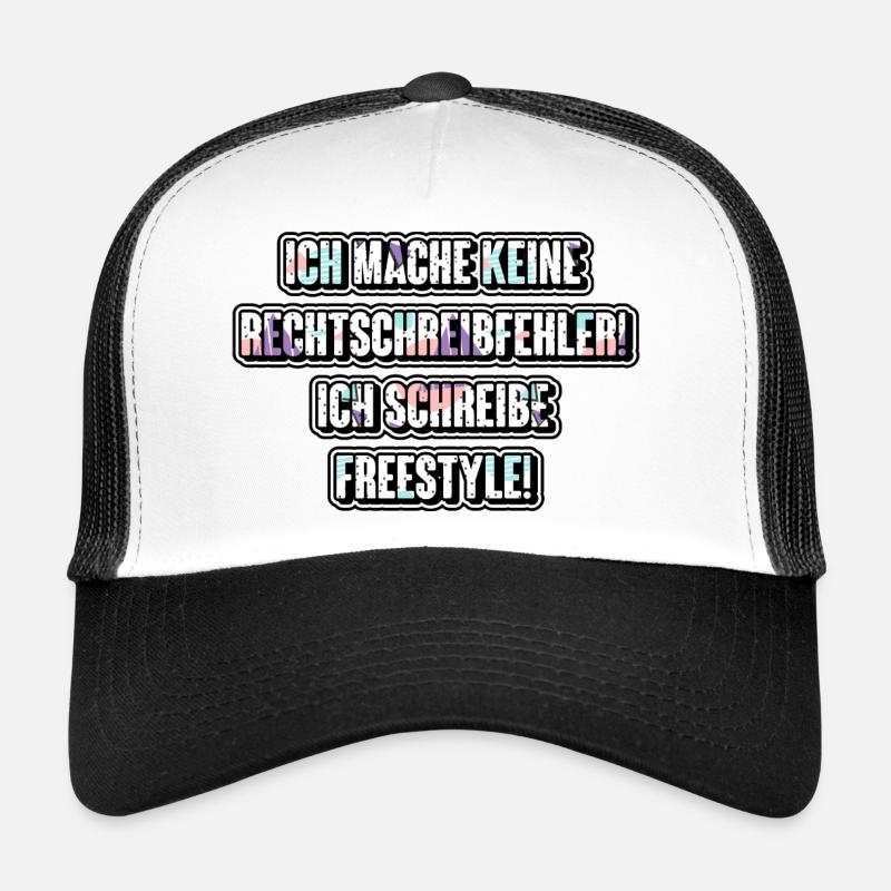 Ich mache keine Rechtschreibfehler! Ich schreibe.. - Trucker Cap - Weiß/Schwarz