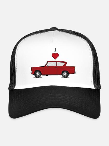 J'aime Anglia - Casquette trucker  - blanc/noir - Devant