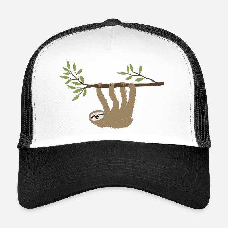 Sloth hanging around Trucker Cap