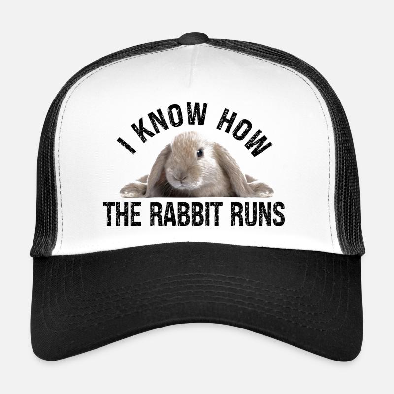 Kaninchen I know how the rabbit run Denglisch Trucker Cap