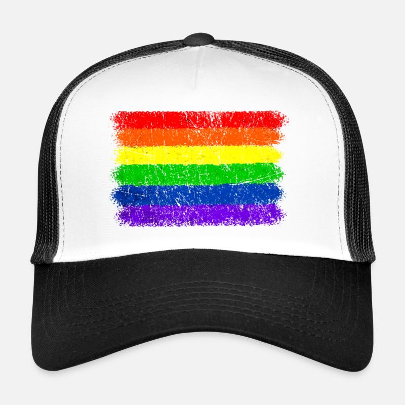 Drapeau arc-en-ciel Vintage Casquette trucker 