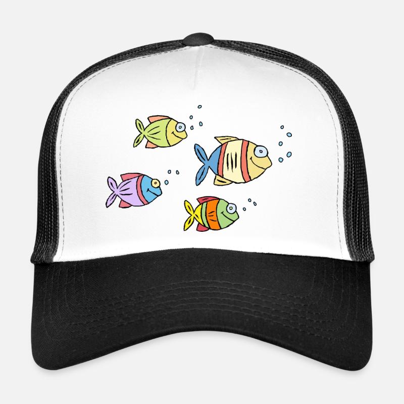 Poisson Cichlide Eau Mer Graffiti Dessin Casquette trucker 