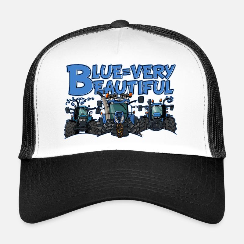 Blau sehrSchöne 3 Rand Trucker Cap