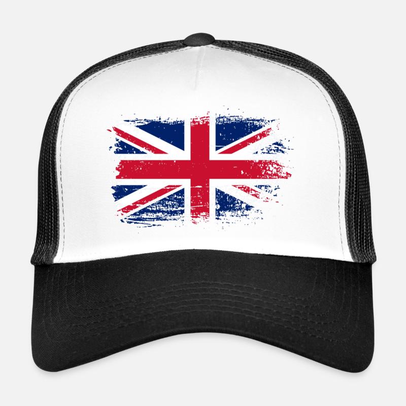 Distressed Union Jack Grunge Trucker Cap