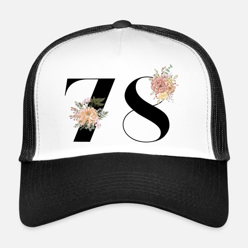 78e anniversaire fleuris (Cadeau de 78 ans) Casquette trucker 