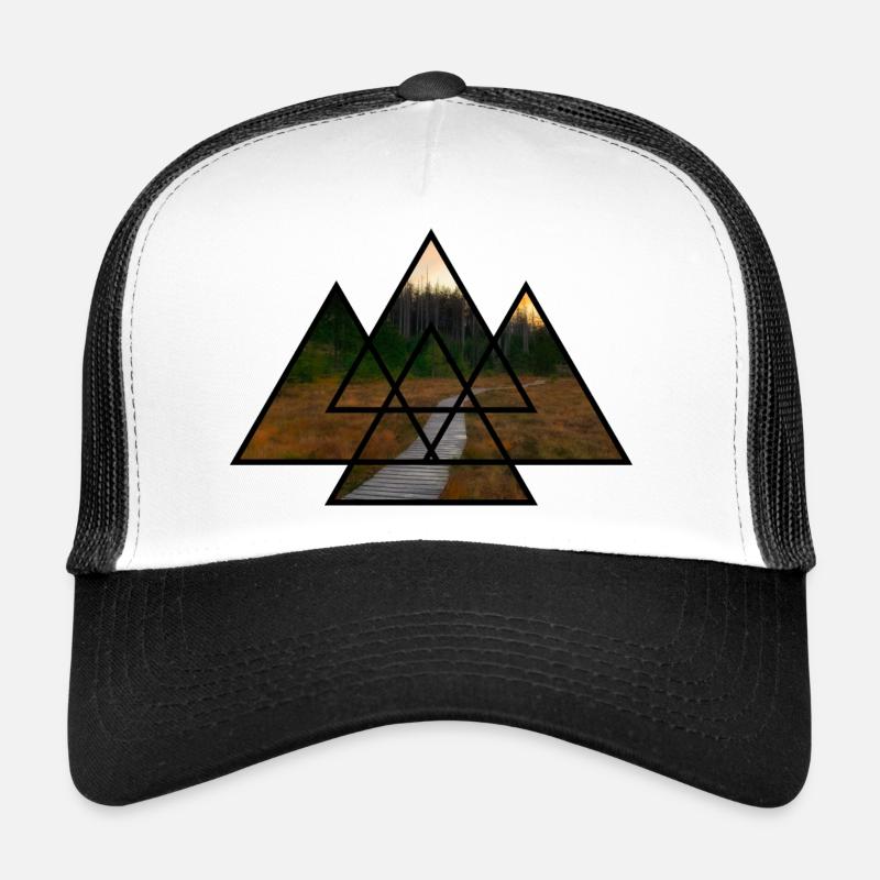 T-Shirt Triangle Forest Gift Sentier de randonnée Nature Casquette trucker 