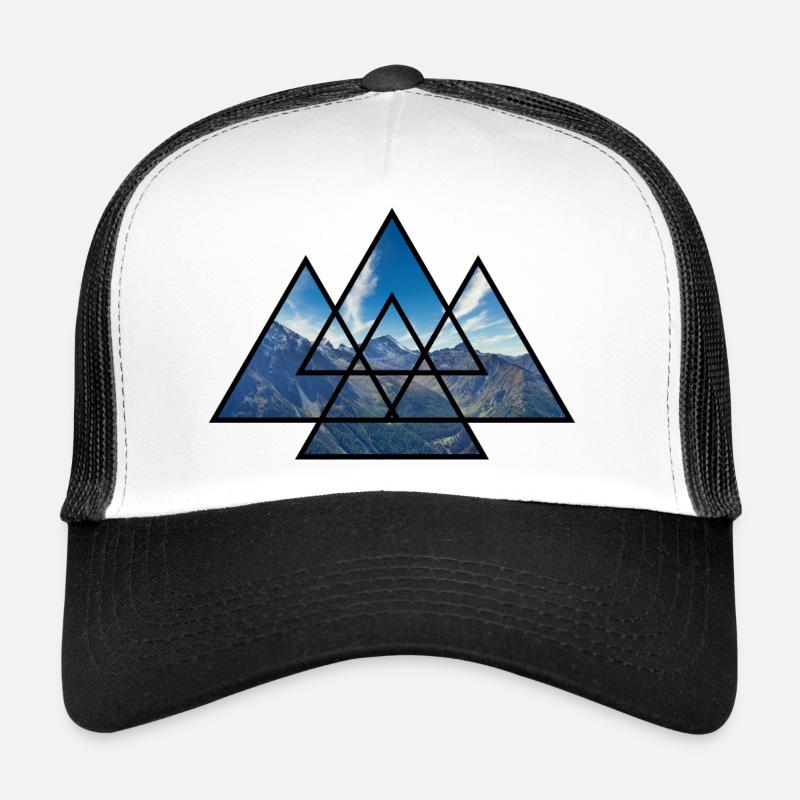 T-Shirt Triangles Alps Mountain Hiking Nature Gift Trucker Cap