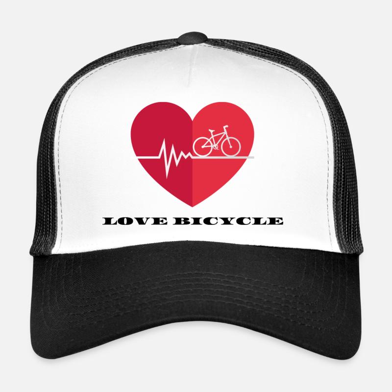 vélo d’amour - Casquette trucker - blanc/noir