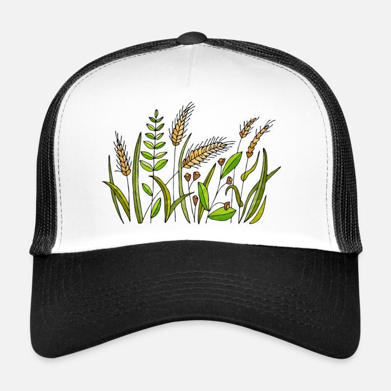 Gras - Trucker Cap - Weiß/Schwarz