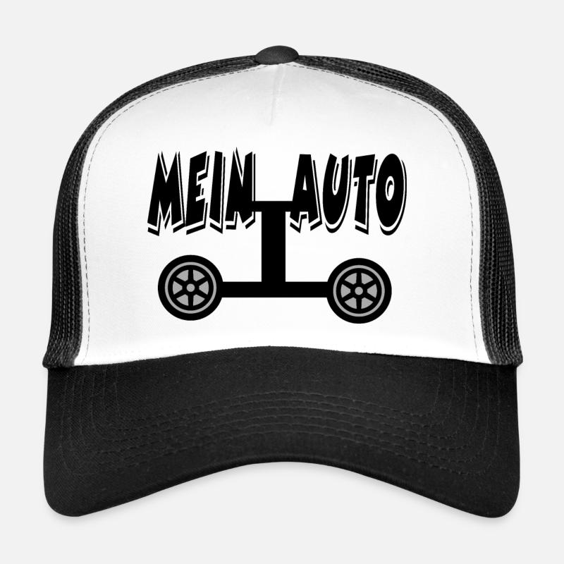 Auto - Trucker Cap - Weiß/Schwarz