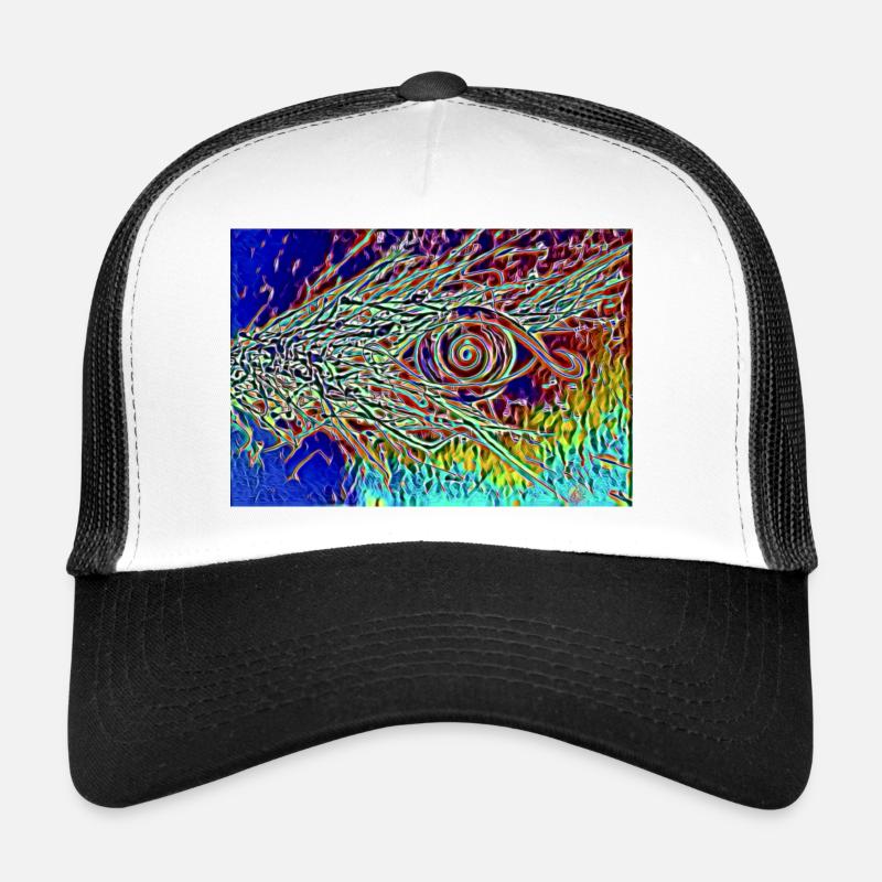 Magisches Auge - Trucker Cap - Weiß/Schwarz