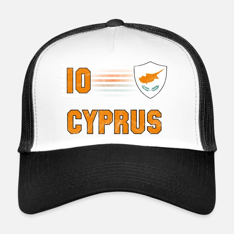 Zypern Fußball Mannschaft - Trucker Cap - Weiß/Schwarz