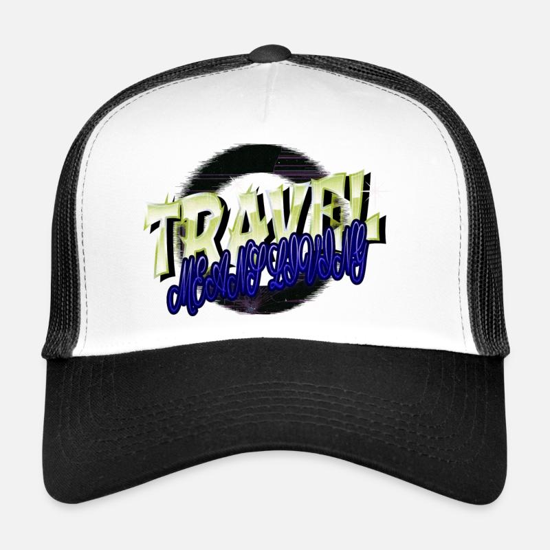 différents voyages manger dormir voyage voyage bug Casquette trucker 