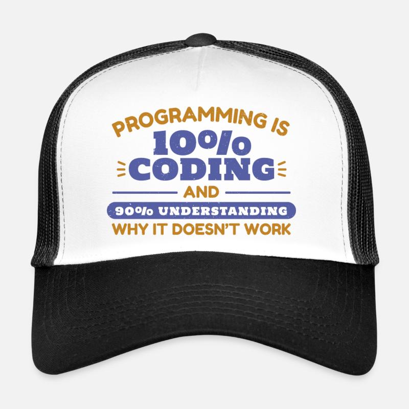 Programmation - Casquette trucker - blanc/noir